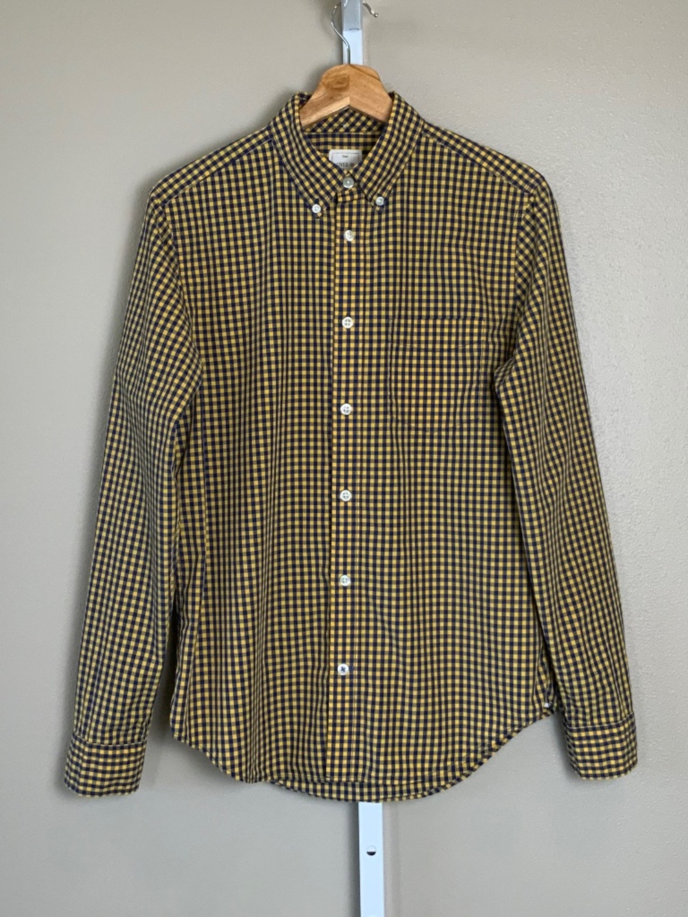 GAP Lived-In Wash Gingham Plaid Check Button Down Oxford Shirt
